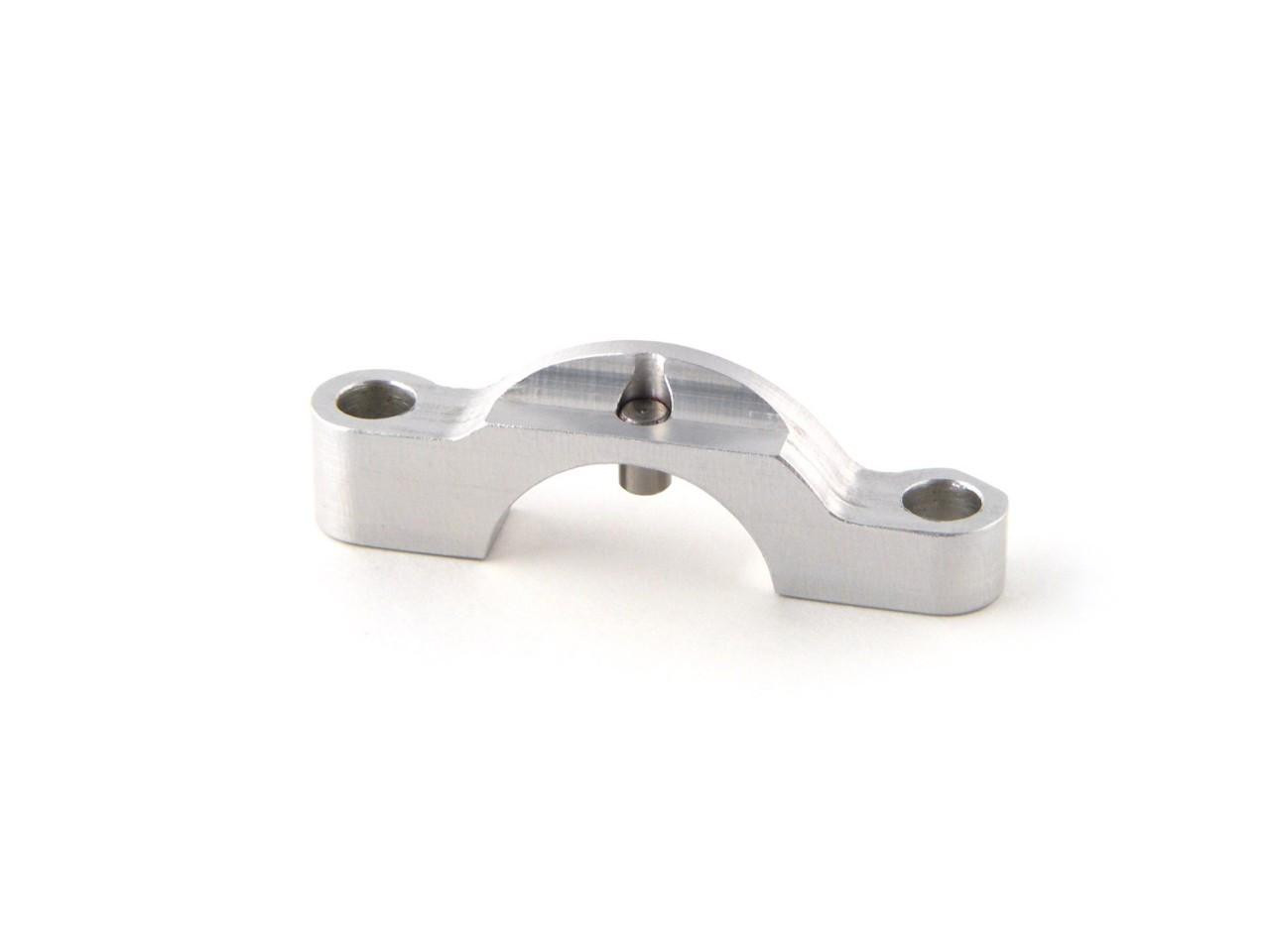 Brocks Performance Brocks Throttle Pin Mount Suzuki Hayabusa (08-20), silver metal throttle pin mount with precise machining for motorcycle performance enhancement.