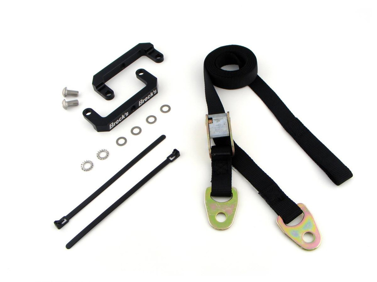 Brocks Performance Front End Lowering Strap Kit Kawasaki ZX10 (11-15), black strap with metal buckle and mounting hardware. Brocks Performance Front End Lowering Strap Kit Kawasaki ZX10 (11-15), black strap with metal buckle and mounting hardware.
