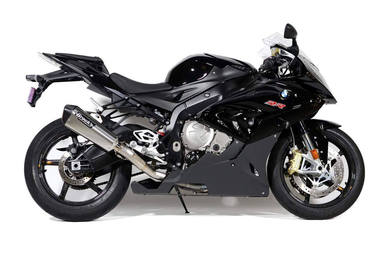 Brocks CT Single Full Exhaust 16" QuietKore Muffler BMW S1000RR (15-19) S1000R (17-20) - Schnitz Racing