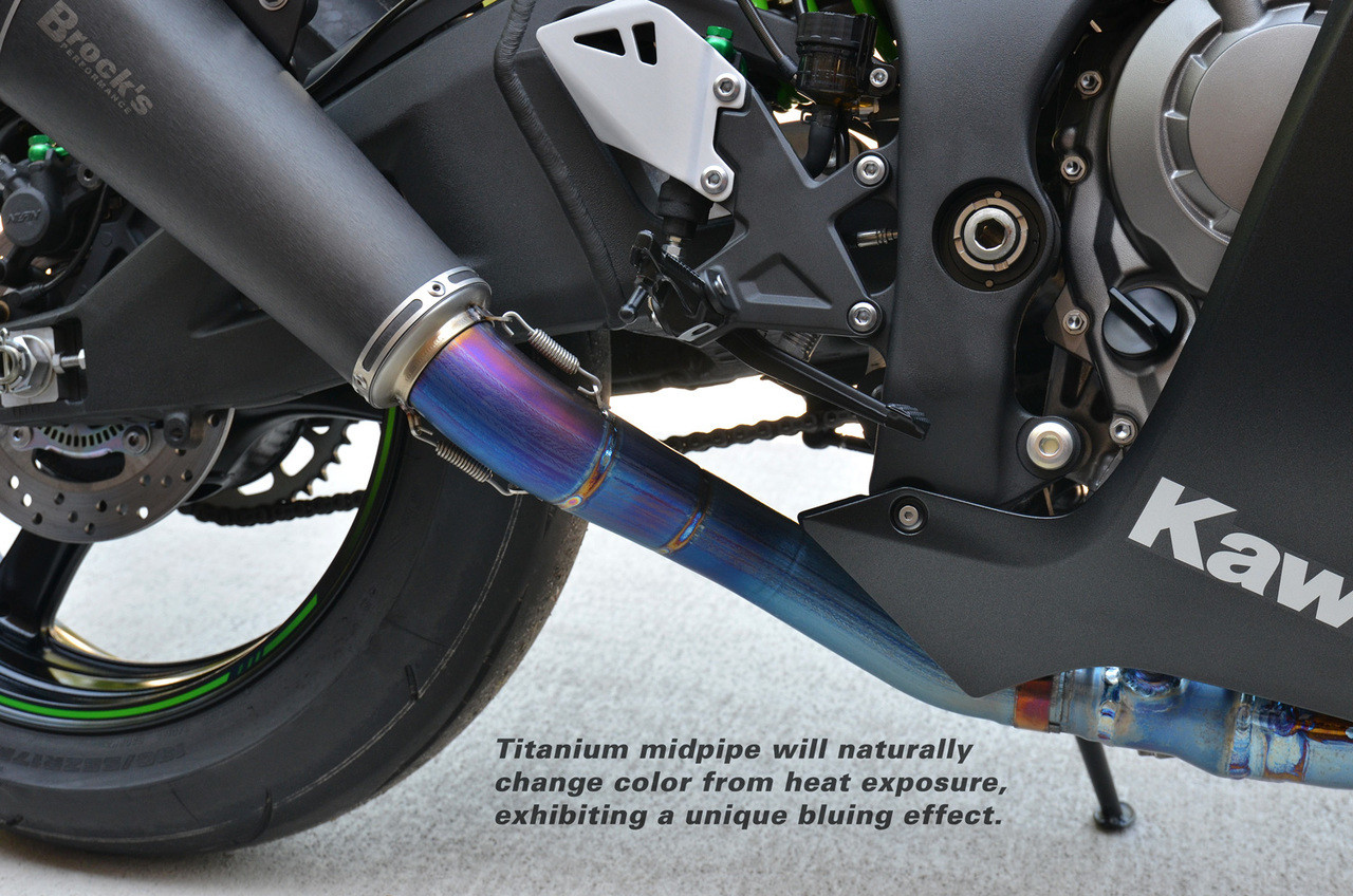 Brocks Predator 3/4 Slip On Exhaust Electro-Black Muffler Kawasaki ZX10R (16-17