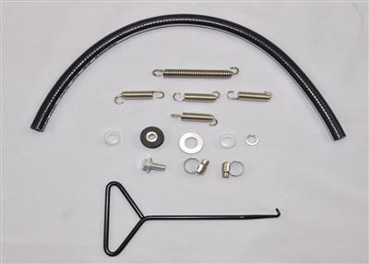 VooDoo Sidewinder Exhaust Suzuki GSXR1000 (07-25), exhaust pipe and mounting hardware set with springs, brackets, and fittings.