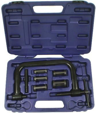 Schnitz Racing Schnitz Valve Spring Compressor Kit, automotive tool set in a blue plastic carrying case for cylinder head valve spring removal and installation.