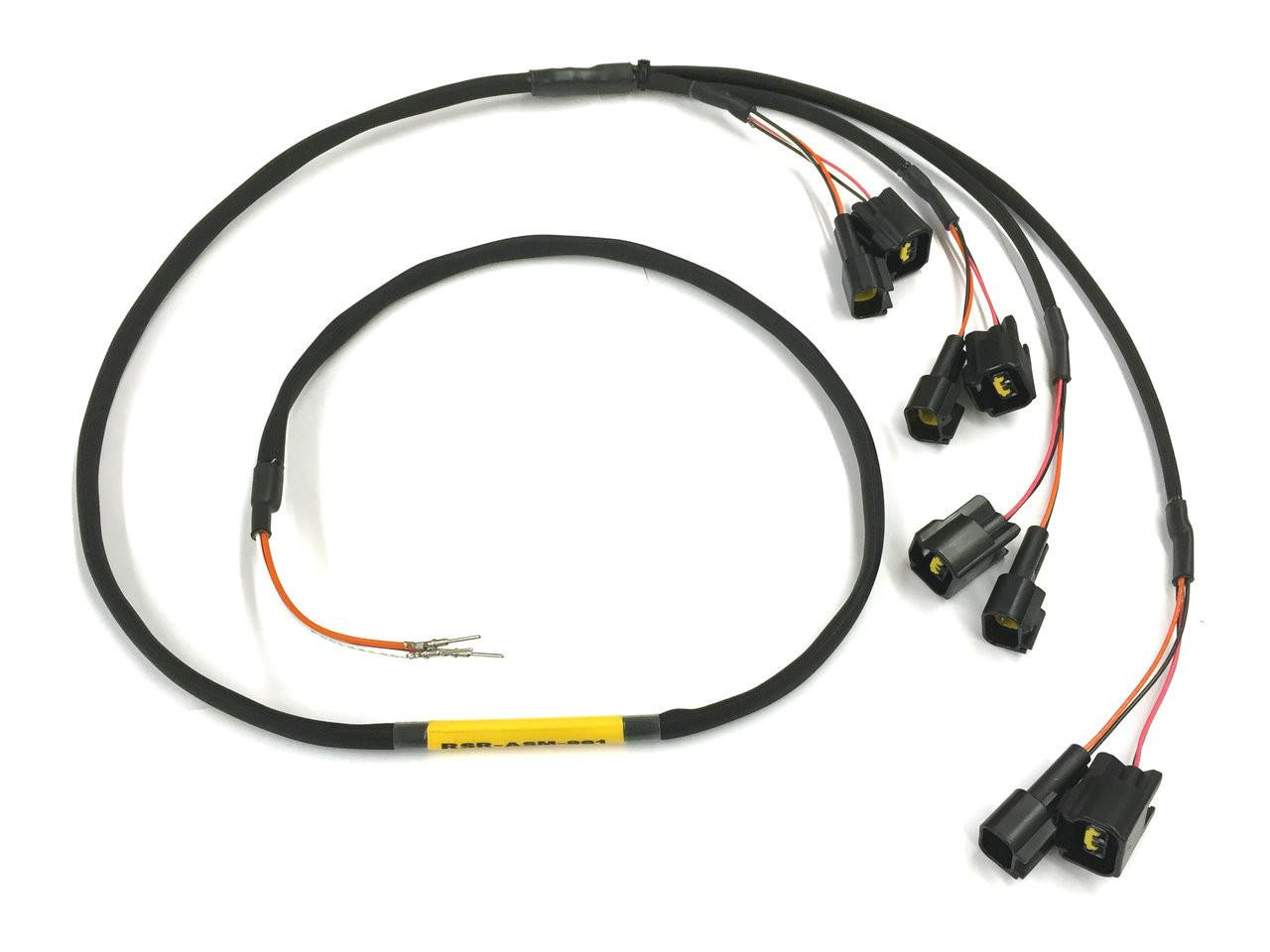 Ryan Schnitz Racing RSR Air Shifter Kit Suzuki GSXR1000 (05-25), black air shifter wiring harness with multiple connectors for motorcycle transmission shift control.