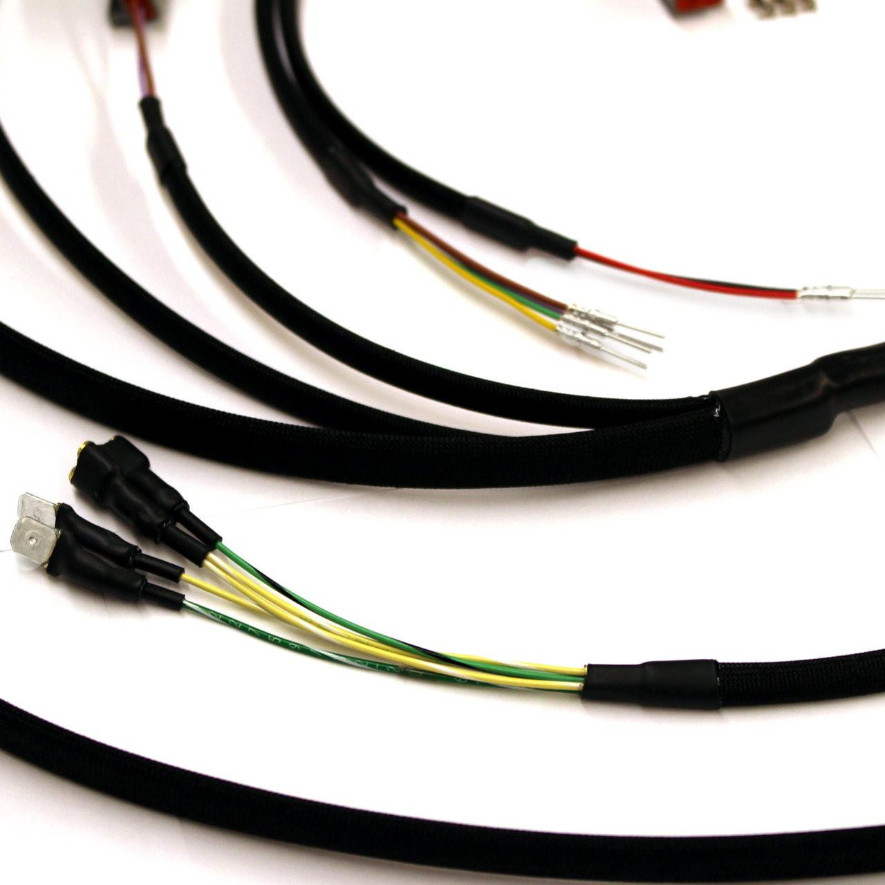 Ryan Schnitz Racing RSR Air Shifter Kit Suzuki GSXR1000 (05-25), image of the air shifter kit with black hoses and multicolored wiring on a white background.