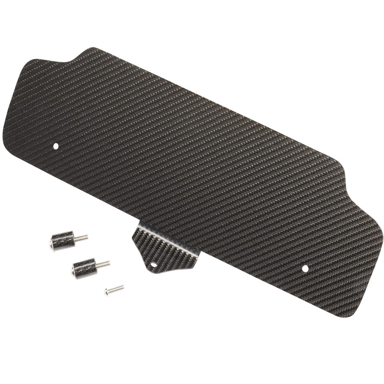 Montgomery Motorsports Carbon Fiber Dash Plate Suzuki Hayabusa (08-20), high-quality black carbon fiber dash plate with mounting screws for Suzuki Hayabusa motorcycles.
