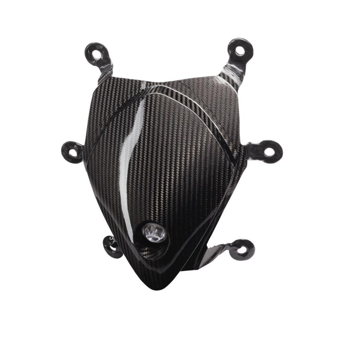 Montgomery Motorsports Carbon Fiber Headlight Insert Suzuki GSXR1000 (07-08), high-quality carbon fiber headlight insert with mounting points for Suzuki GSXR1000 2007-2008 motorcycle.