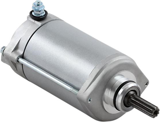 Schnitz Racing Starter Motor Suzuki Hayabusa (08-20), B-King (08-10), silver electric motor with mounting hardware and gear output.