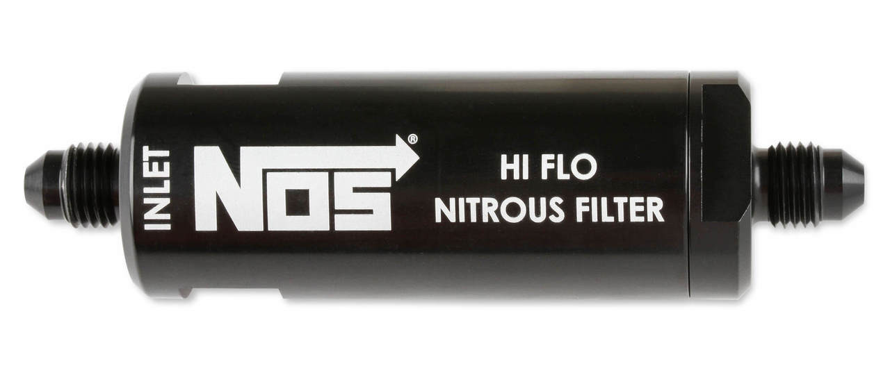 NOS In-Line Hi-Flow Nitrous Filter, 6an, Black