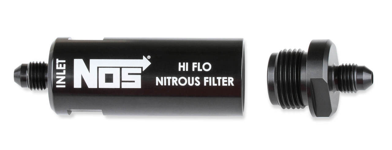 NOS In-Line Hi-Flow Nitrous Filter, 6an, Black