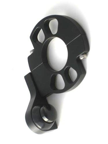 PMR Components PMR Easy Mount Stealth Thumb Switch, black circular tactical accessory with multiple cutouts and a thumb activation lever.