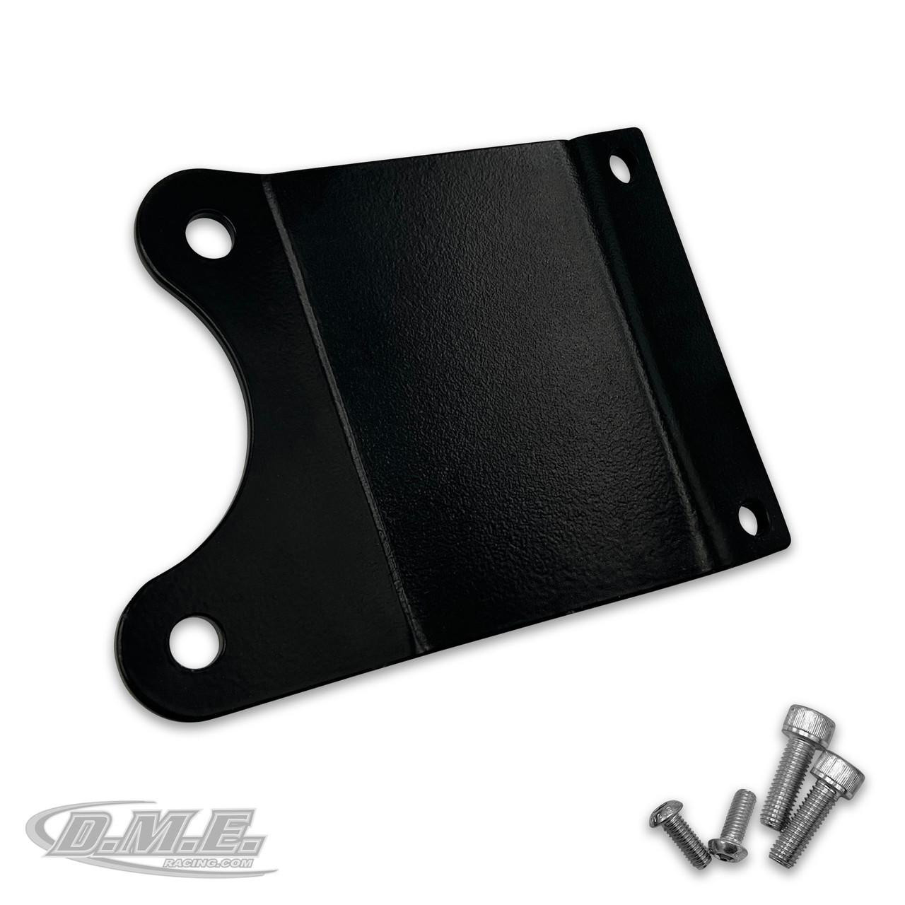 DME Nitrous Bottle Mount Kawasaki ZX-14 (06-25), black mounting bracket with four silver screws for motorcycle nitrous oxide system installation.