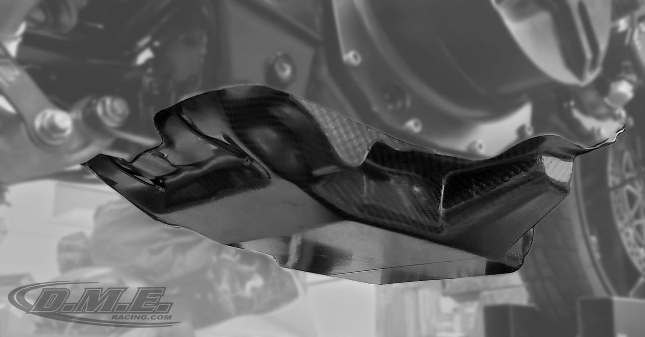 DME Carbon Fiber Lower Engine Retraint, Engine Diaper for Suzuki Hayabusa (99-21), black carbon fiber motorcycle part.