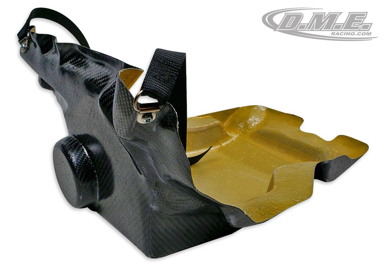DME Carbon Fiber Lower Engine Restraint, engine diaper for Suzuki Hayabusa (99-21), lightweight and durable carbon fiber motorcycle part.