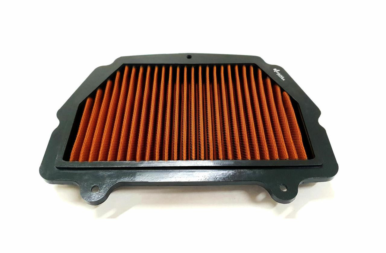 Sprint Filter Sprint Air Filter P08 Suzuki GSX1300R Hayabusa (22-25), high-performance motorcycle air filter with orange pleated filter media and black mounting frame.