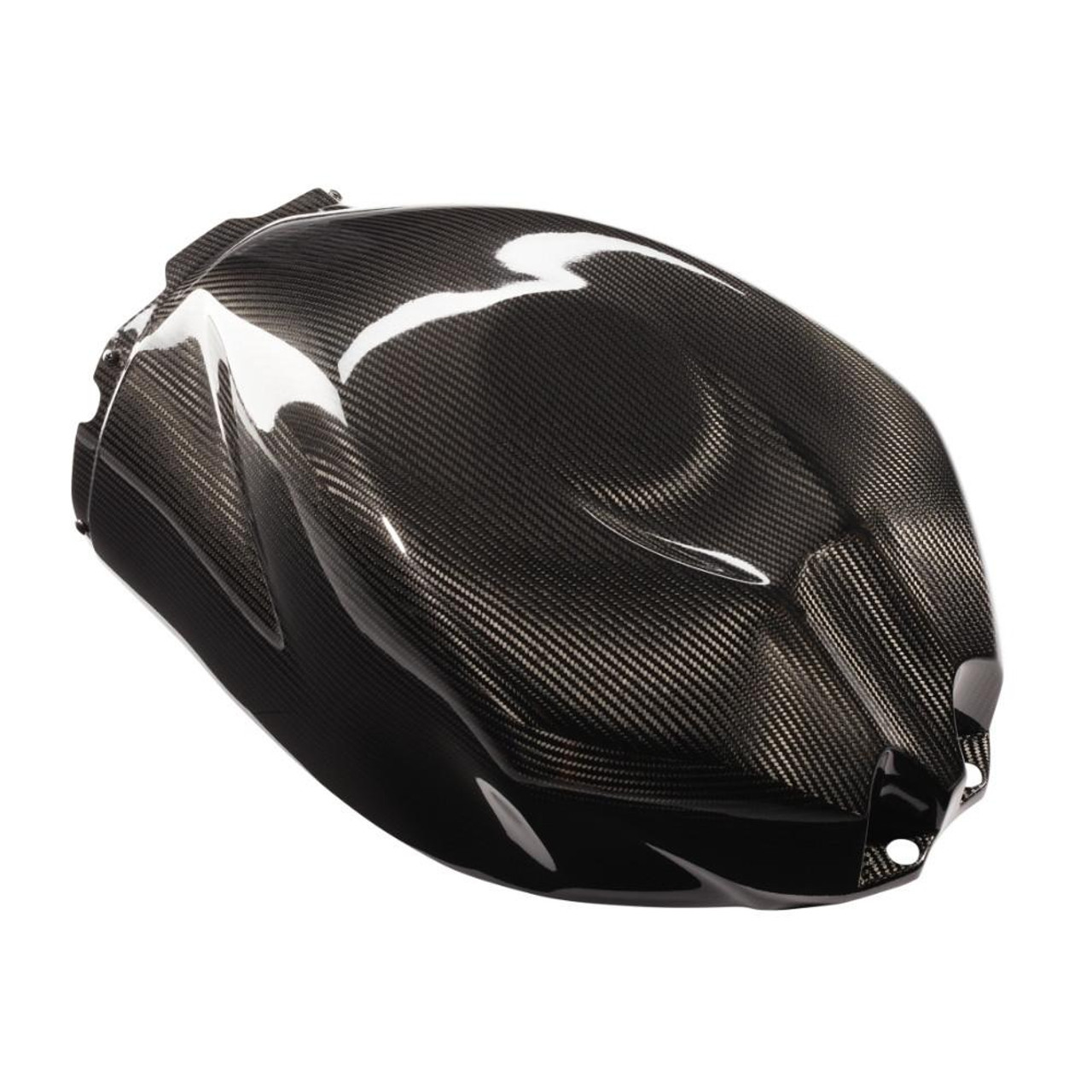 Montgomery Motorsports Carbon Fiber Low Profile Tank Shell Suzuki GSXR-1000 (17-25), an aerodynamic black carbon fiber motorcycle tank shell with a glossy finish and low profile design. Montgomery Motorsports Carbon Fiber Low Profile Tank Shell Suzuki GSXR-1000 (17-25), an aerodynamic black carbon fiber motorcycle tank shell with a glossy finish and low profile design.