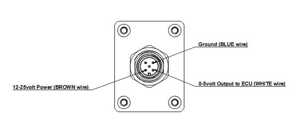 Mad Racing Laser Ride Height Sensor, 3-38 Inches, with wiring diagram showing ground, power, and output connections Mad Racing Laser Ride Height Sensor, 3-38 Inches, with wiring diagram showing ground, power, and output connections