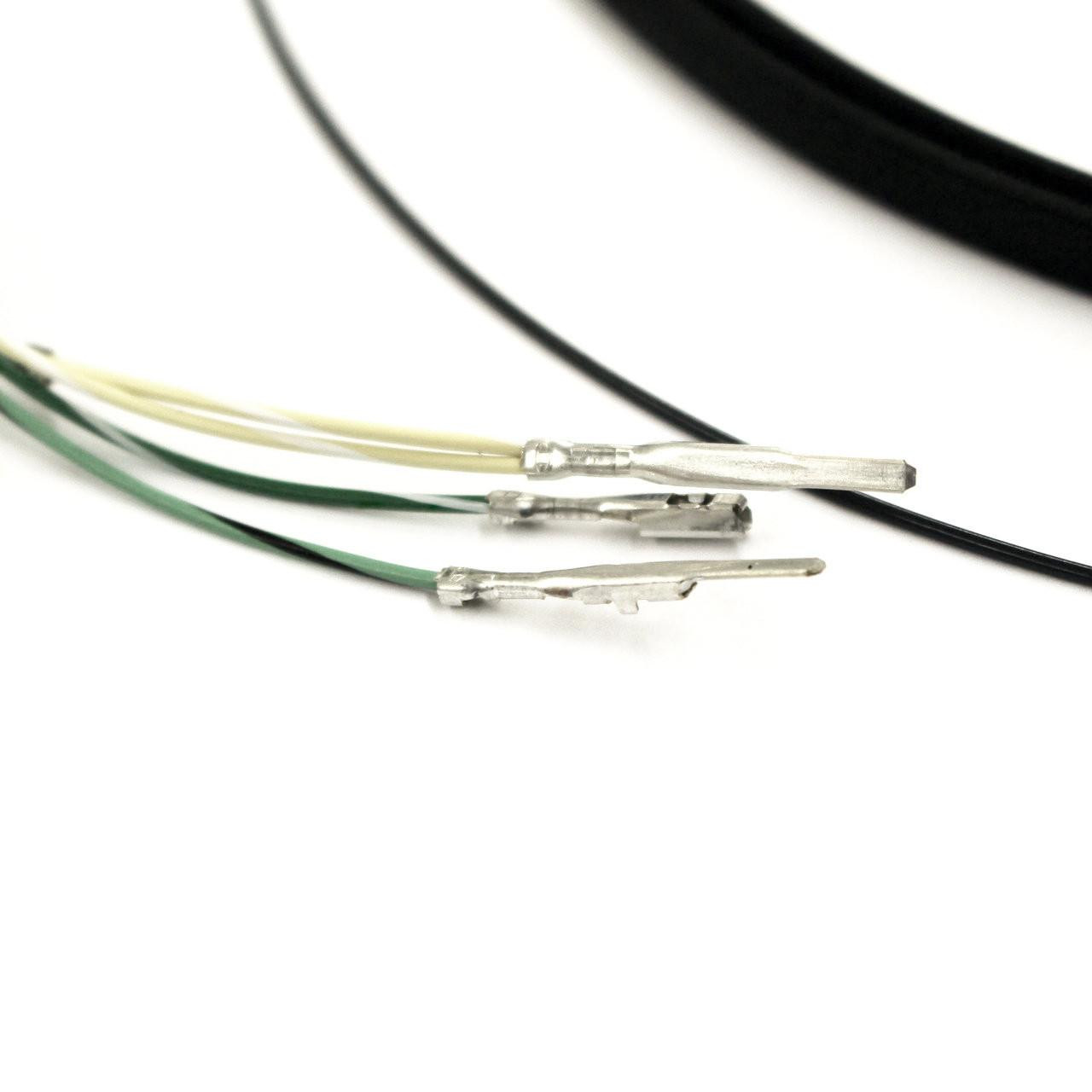 Ryan Schnitz Racing ASM Power / Arm / Activation Harness Suzuki GSXR1000 (03-04), close-up image of electrical wires and connectors for motorcycle racing carburetor control.