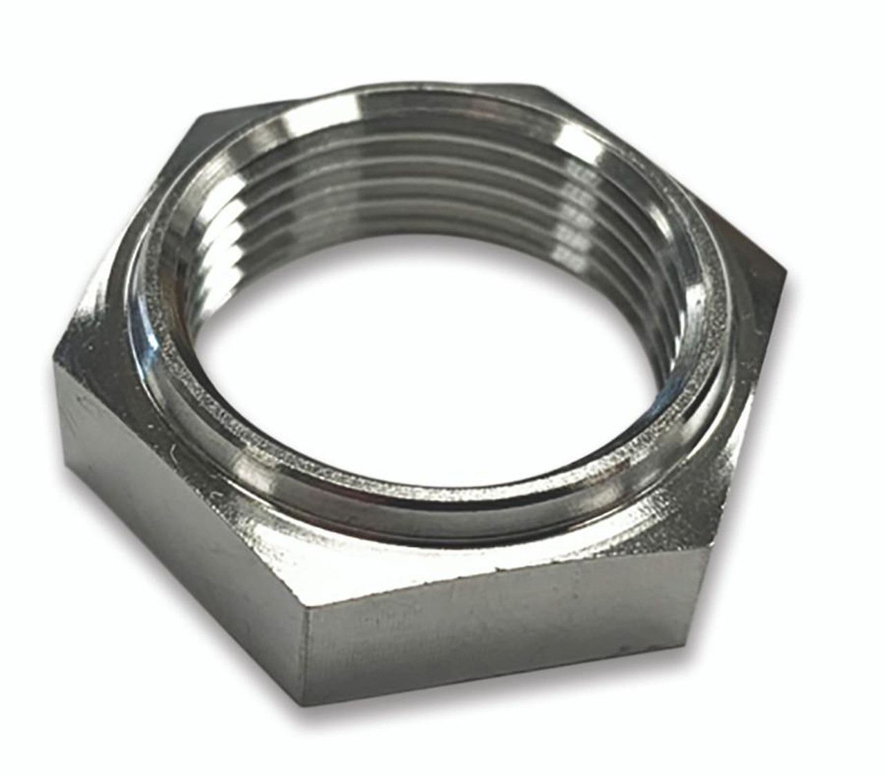 Ironless Innovations Titanium Countershaft Sprocket Nut, Suzuki Hayabusa (99-07), GSXR1100 (86-98), GSXR1000 (01-08), TL1000S/R (97-02) - close-up image of a shiny, hexagonal metal nut designed for motorcycle sprocket and countershaft applications. Ironless Innovations Titanium Countershaft Sprocket Nut, Suzuki Hayabusa (99-07), GSXR1100 (86-98), GSXR1000 (01-08), TL1000S/R (97-02) - close-up image of a shiny, hexagonal metal nut designed for motorcycle sprocket and countershaft applications.