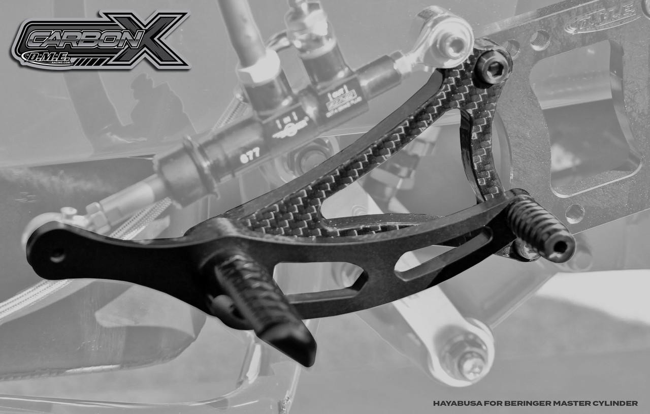 Motorcycle Carbon Fiber Rearsets with Black Aluminum Rear Brake Lever Motorcycle Carbon Fiber Rearsets with Black Aluminum Rear Brake Lever