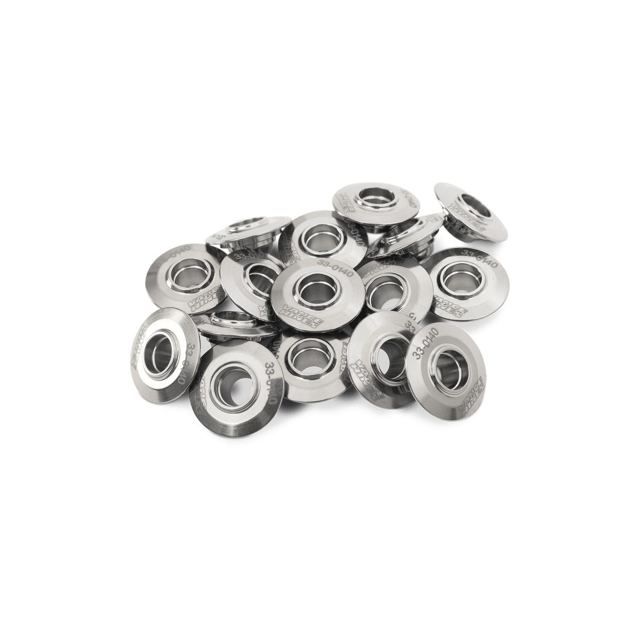 Vance & Hines Titanium Retainers Suzuki GSXR1000 (17-25), set of shiny titanium retainers for motorcycle engine components.