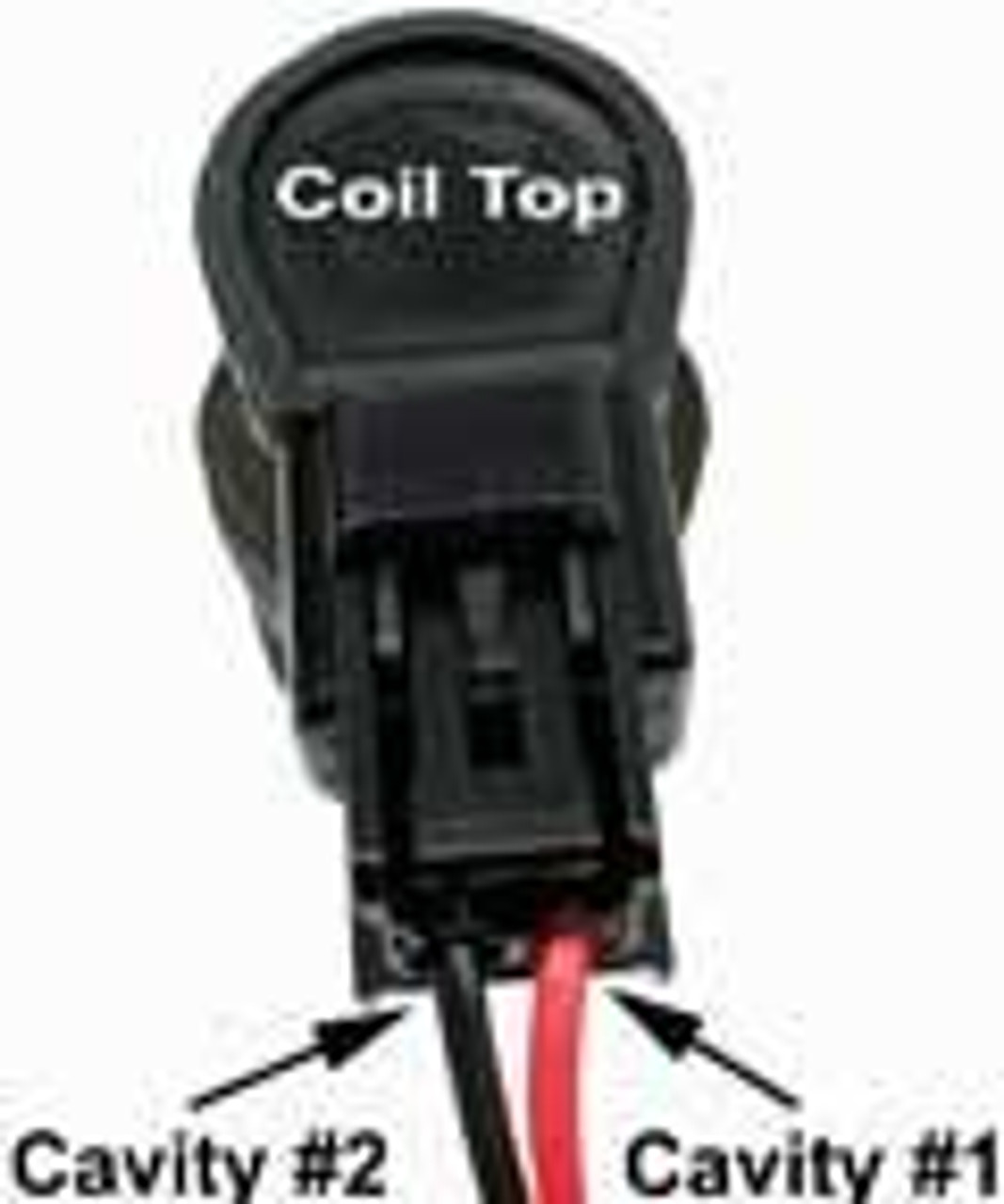 MPS Sport Bike Kill Box Wiring Harness, close-up view of the wiring harness with labeled cavities #1 and #2.