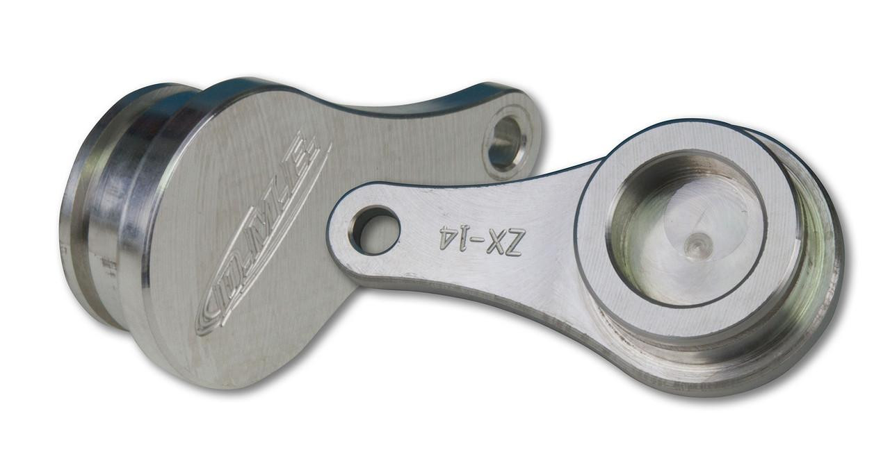 DME Water Pump Block Off Plate Kawasaki ZX-14R (06-26), metal engine part with engraved specifications and a polished finish. DME Water Pump Block Off Plate Kawasaki ZX-14R (06-26), metal engine part with engraved specifications and a polished finish.