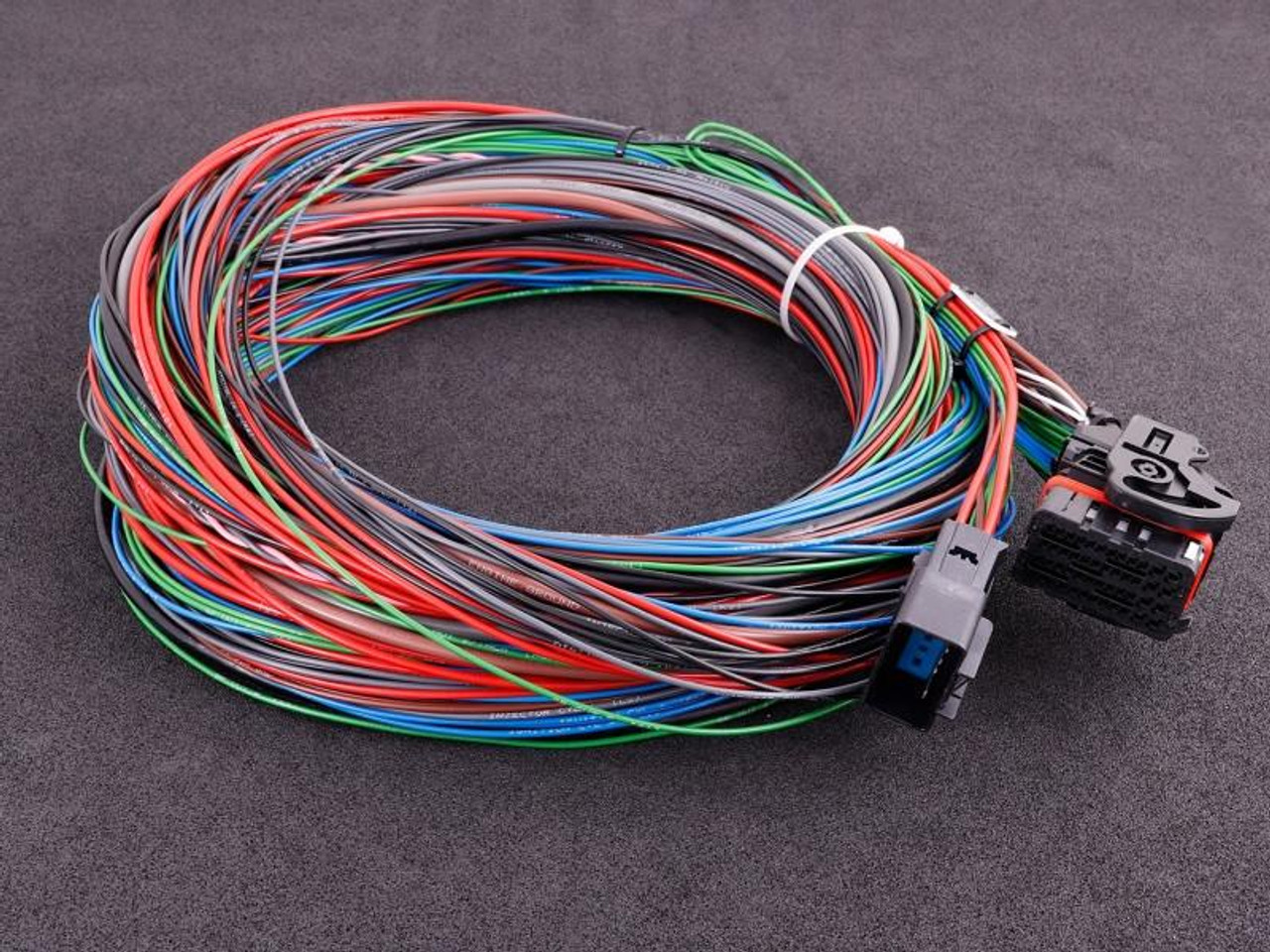 MaxxECU V1/Race/Pro Flying Lead Wiring Harness Connector, color-coded wiring harness for engine management system coming in a coil for easy installation.
