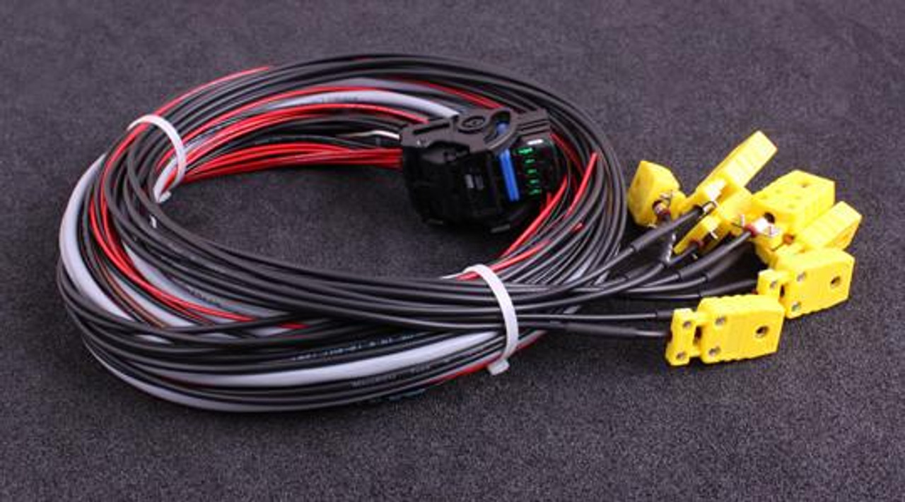 MaxxECU Race Flying Lead Wiring Harness Connector 2, electrical wiring harness with multiple colored wires and yellow connectors for racing vehicle ECU wiring.