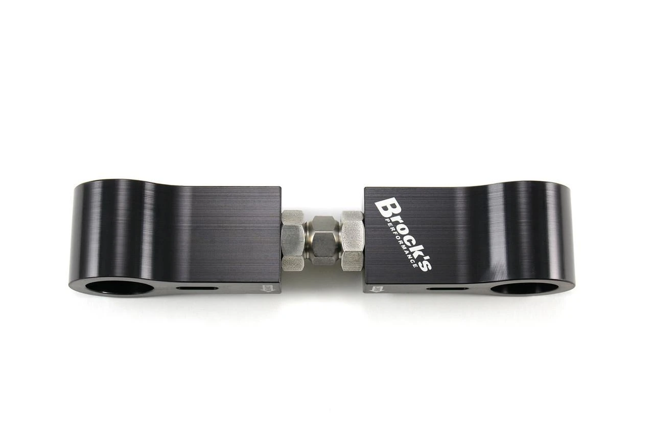 Brocks Performance Brocks Window Lowering Link Kawasaki ZX10R (21-26), black metal motorcycle part with branding