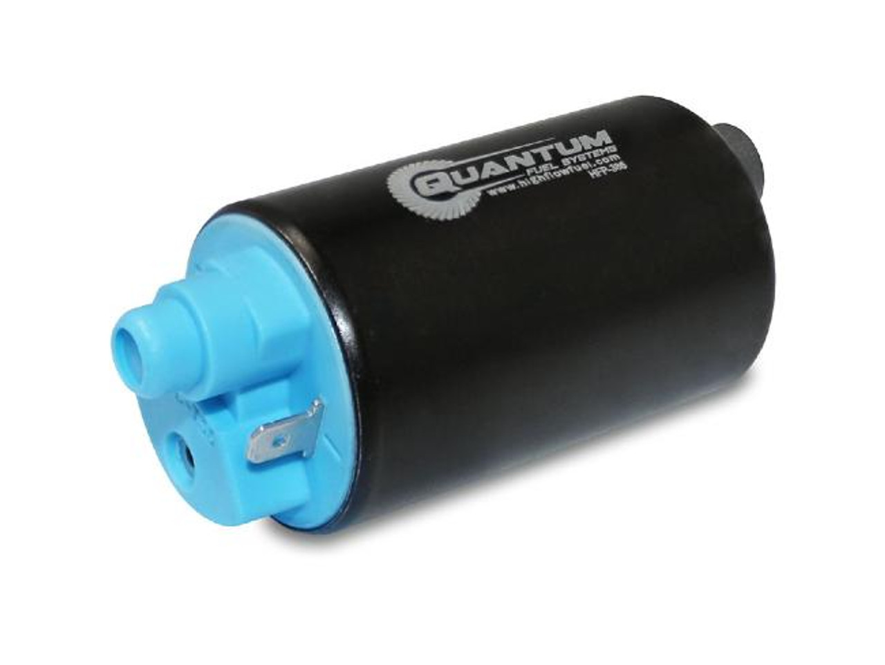 Quantum Fuel Systems Quantum Replacement Fuel Pump Yamaha YZF-R1 (15-24), black and blue fuel pump for motorcycle fuel system.