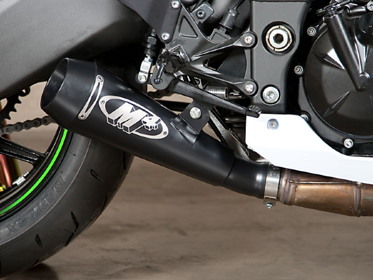 M4 GP Black Slip On Exhaust Kawasaki ZX-10 (08-10)