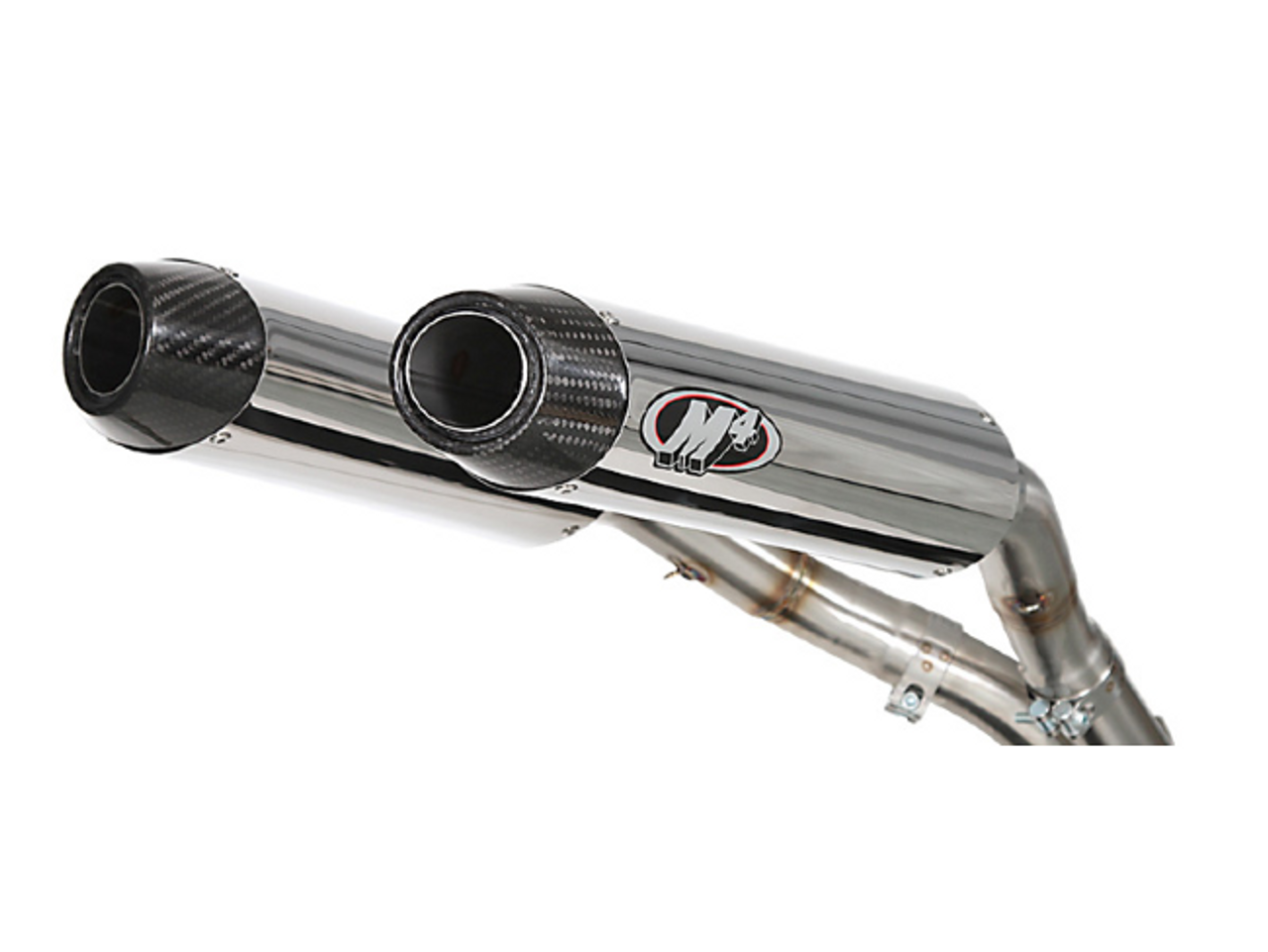 M4 Polised Slip On Exhaust Yamaha YZF-R1 (09-14) - Schnitz Racing