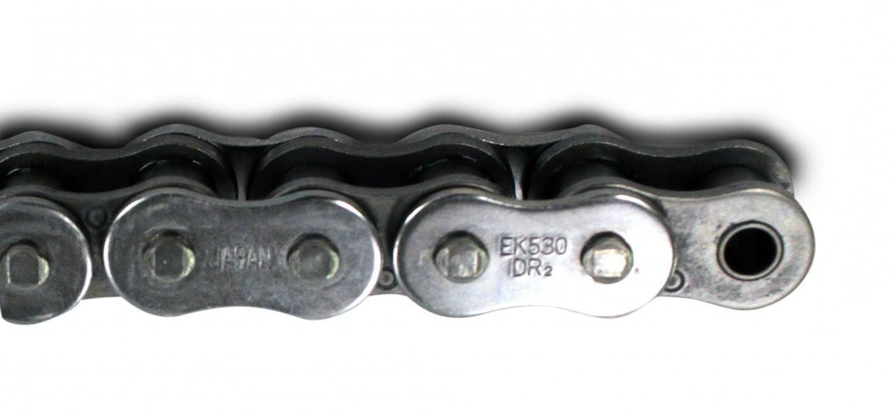 EK Chain 530 DR-2 Drag Chain, industrial metal chain links for machinery.