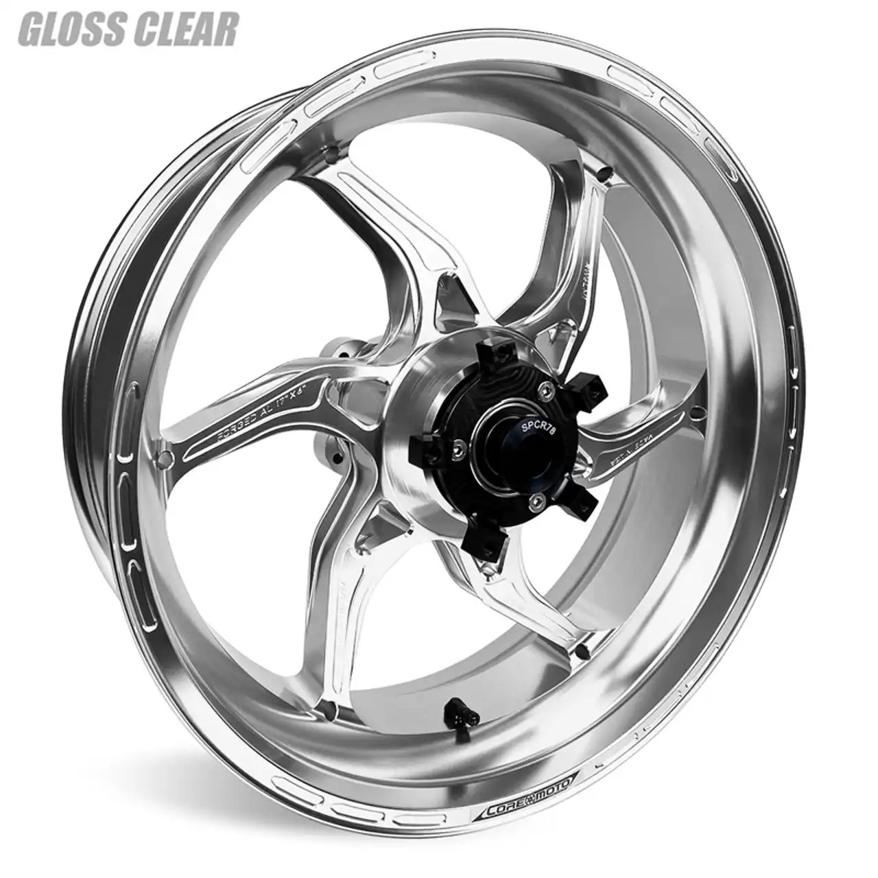 Coremoto Apex-6 Forged Aluminum Wheels Suzuki GSXR1000 (05-08) - Gloss Clear