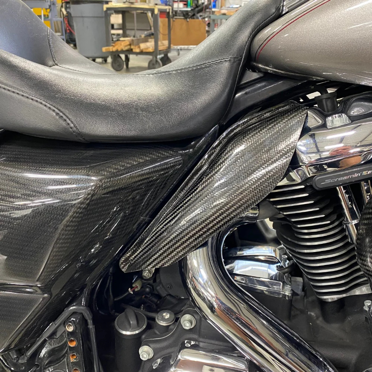 Harley Davidson Carbon Fiber Air Deflecters - Schnitz Racing