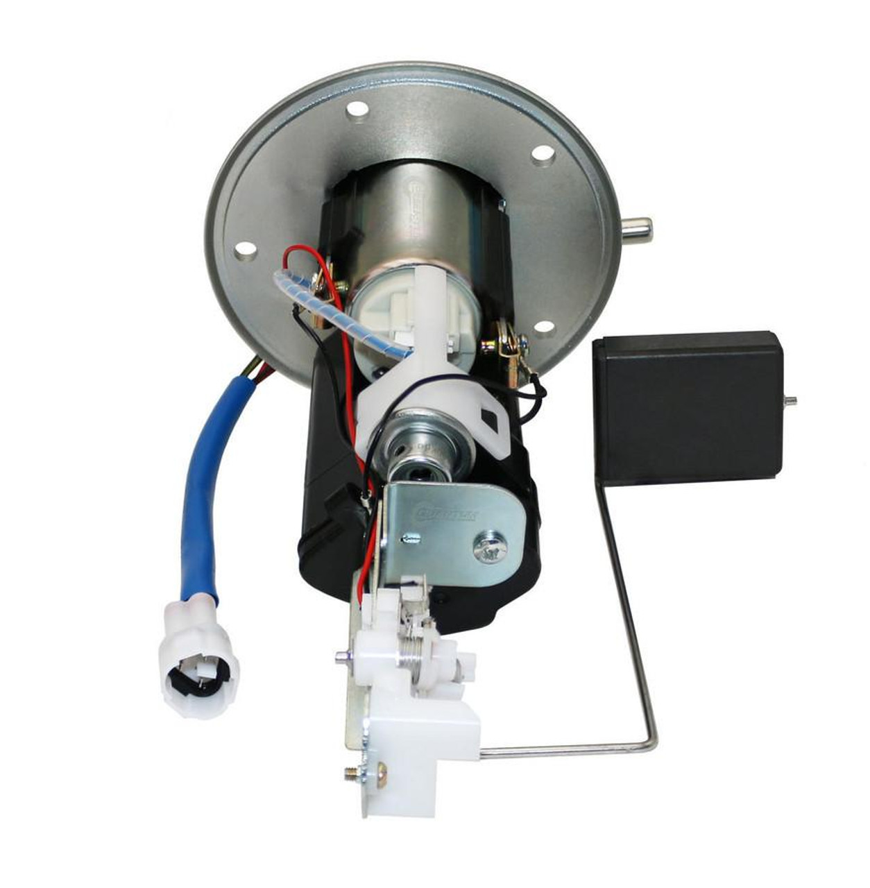 Quantum Fuel Systems Quantum Direct OEM Replacement Fuel Pump Suzuki Hayabusa (08-12), automotive fuel pump with metal mounting plate and electronic components.