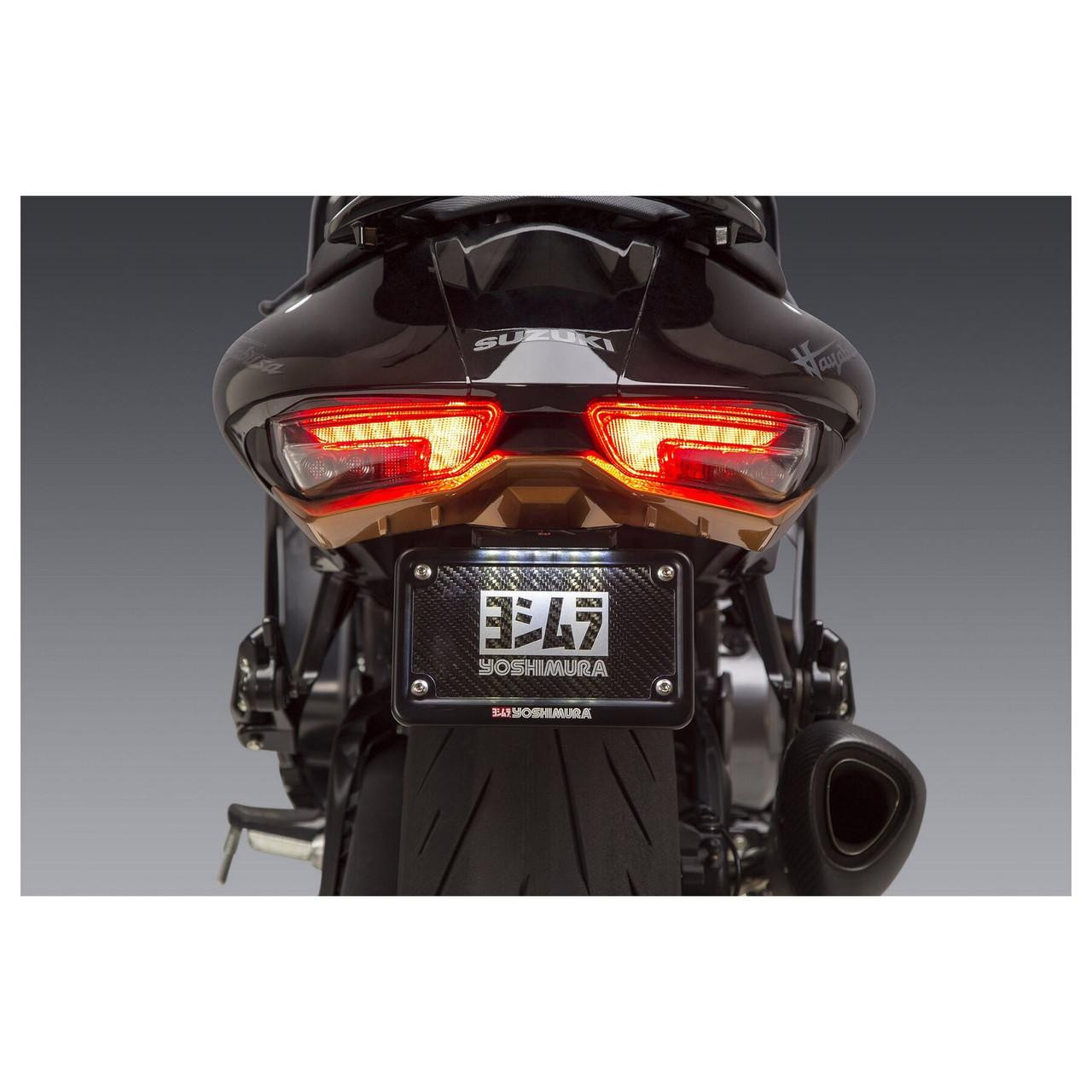 Yoshimura Fender Eliminator Kit Suzuki Hayabusa (22-25), rear view showing taillights and license plate holder.