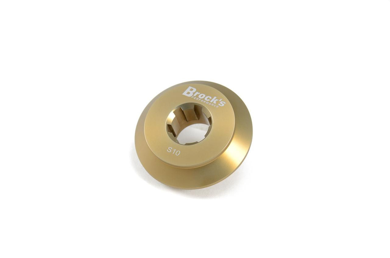 Brocks Performance Clutch Mod for Suzuki GSXR1000 (12-16), gold-colored clutch component with brock's branding.