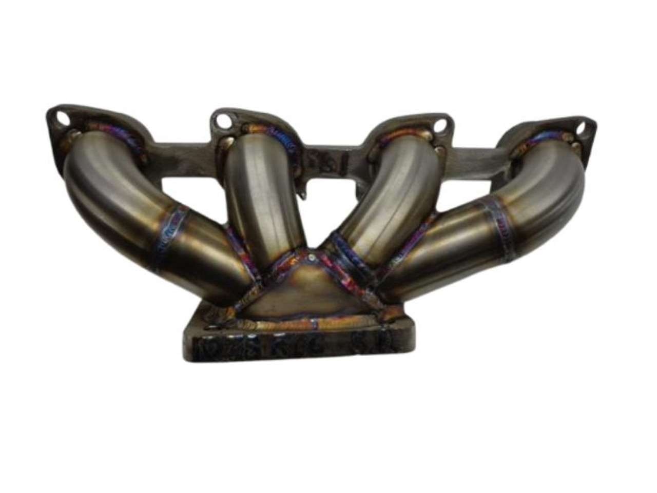 RCC Custom Turbo Header Suzuki Hayabusa (99-25), stainless steel turbo exhaust header for high-performance motorcycle.