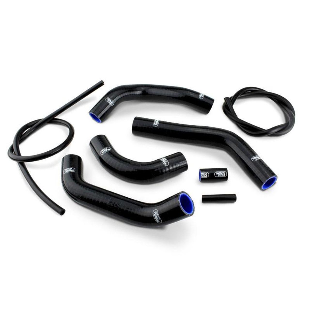 Samco Sport Silicone Radiator Hose Kit Honda CBR1000RR-R (20-25), black silicone radiator hoses with blue inner lining and connecting pipes for motorcycle cooling system replacement. Samco Sport Silicone Radiator Hose Kit Honda CBR1000RR-R (20-25), black silicone radiator hoses with blue inner lining and connecting pipes for motorcycle cooling system replacement.
