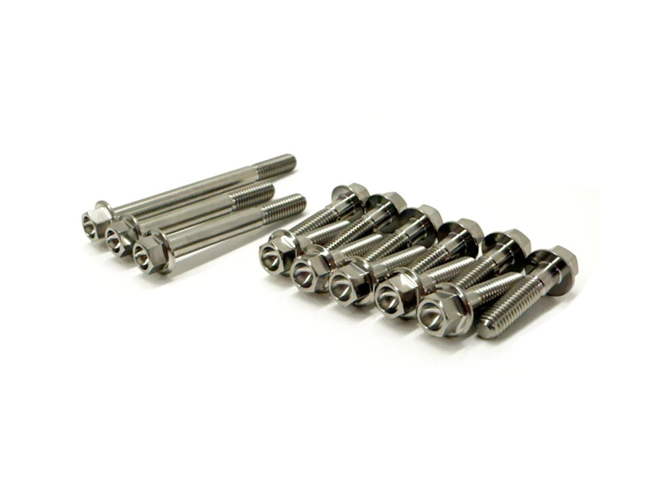 Ironless Innovations Titanium Clutch & Sprocket Cover Hardware Kit Kawasaki ZX-14R (12-26), titanium bolts and nuts for motorcycle parts.