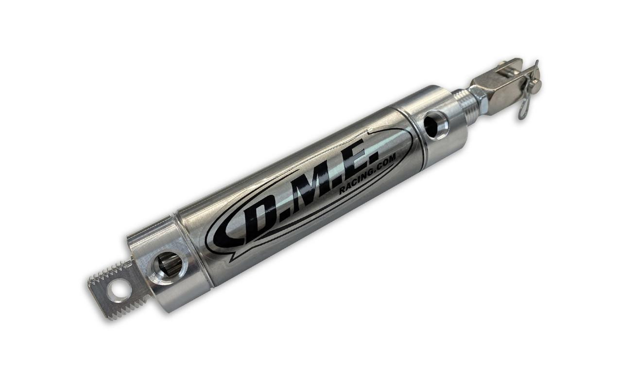 DME Air Shifter Cylinder, sleek metallic racing air shifter cylinder with high-performance design and branded logo for vehicle transmission systems. DME Air Shifter Cylinder, sleek metallic racing air shifter cylinder with high-performance design and branded logo for vehicle transmission systems.
