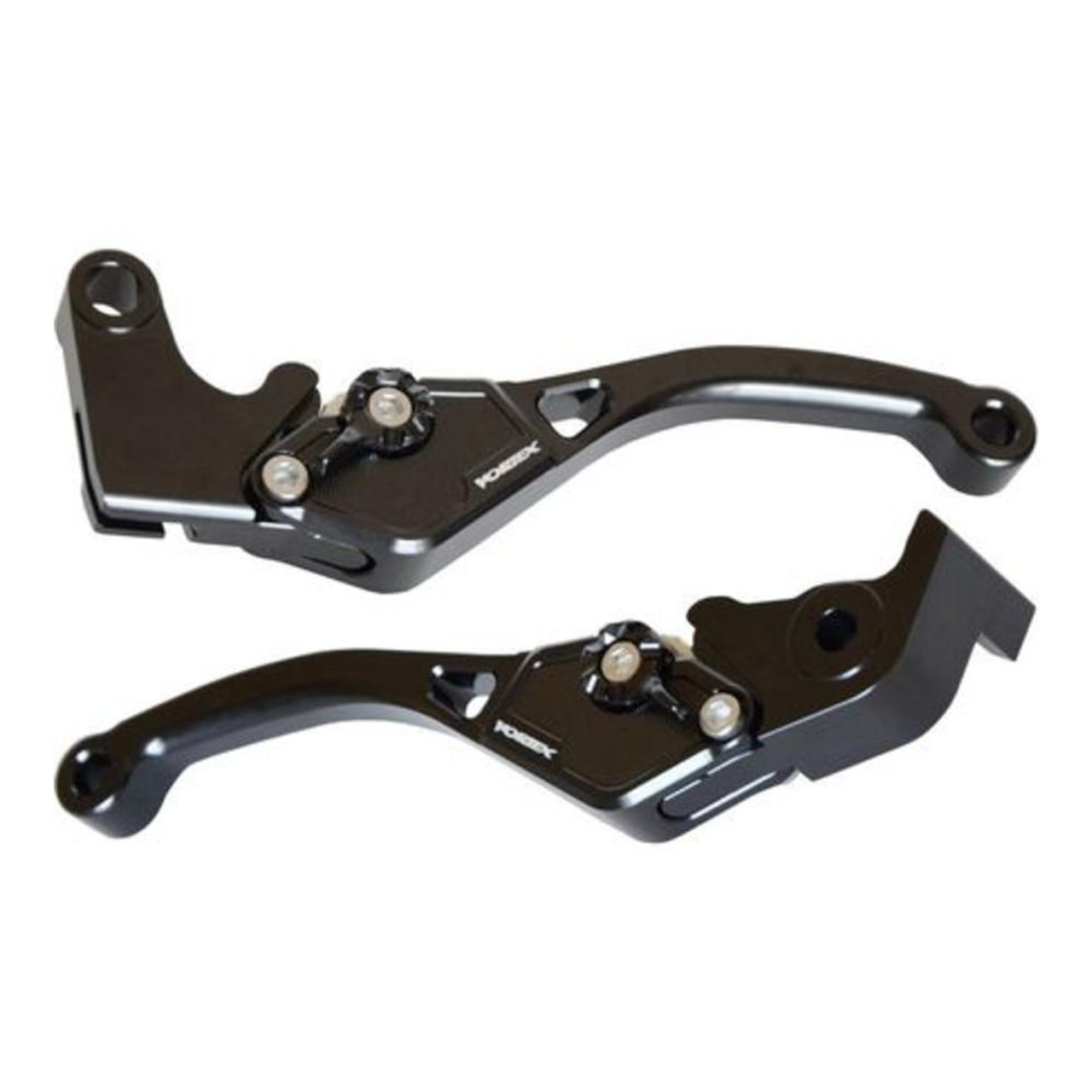 Vortex V3 Race Levers Suzuki GSXR750 (11-24) GSXR600 (11-24), black motorcycle brake and clutch levers with adjustable reach and lightweight design.