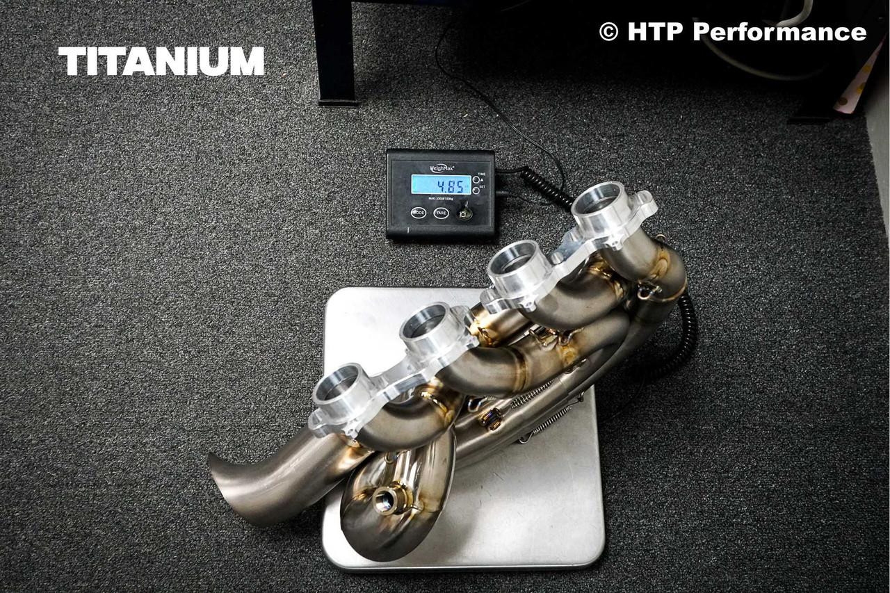 HTP Performance Pigtail Exhaust System for Suzuki Hayabusa (99-26), stainless steel exhaust pipe on a digital scale. HTP Performance Pigtail Exhaust System for Suzuki Hayabusa (99-26), stainless steel exhaust pipe on a digital scale.