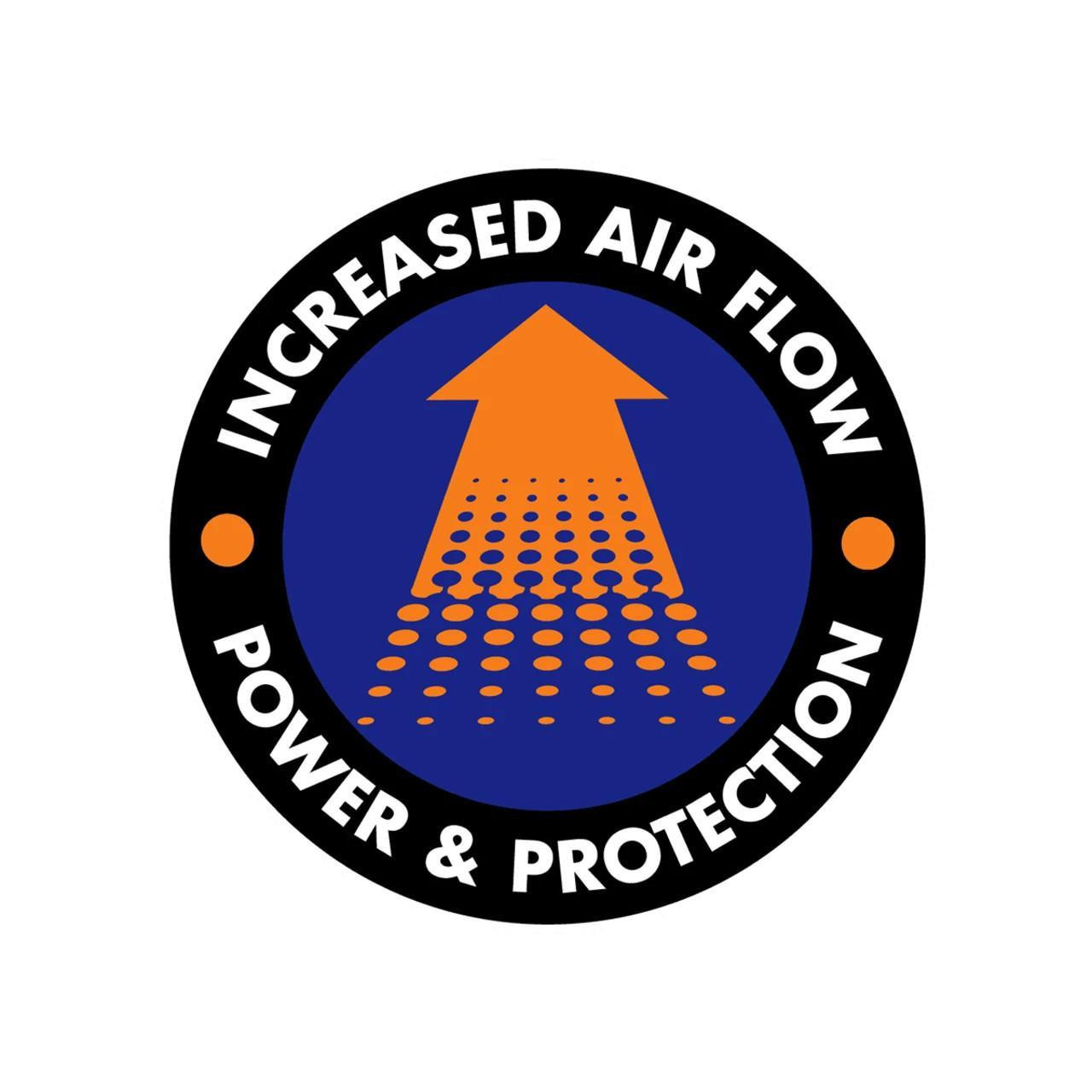 DNA Filters DNA Air Filter Yamaha R1 (15-25), product feature badge highlighting increased airflow for power and protection.