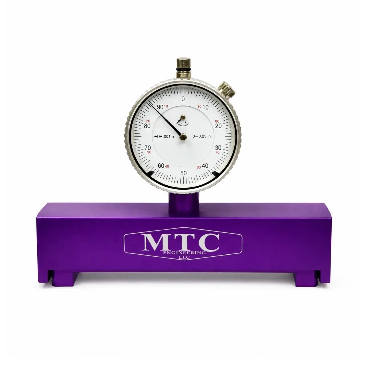 MTC Engineering MTC Air Gap Tool, precision measuring device with a white dial and purple base.