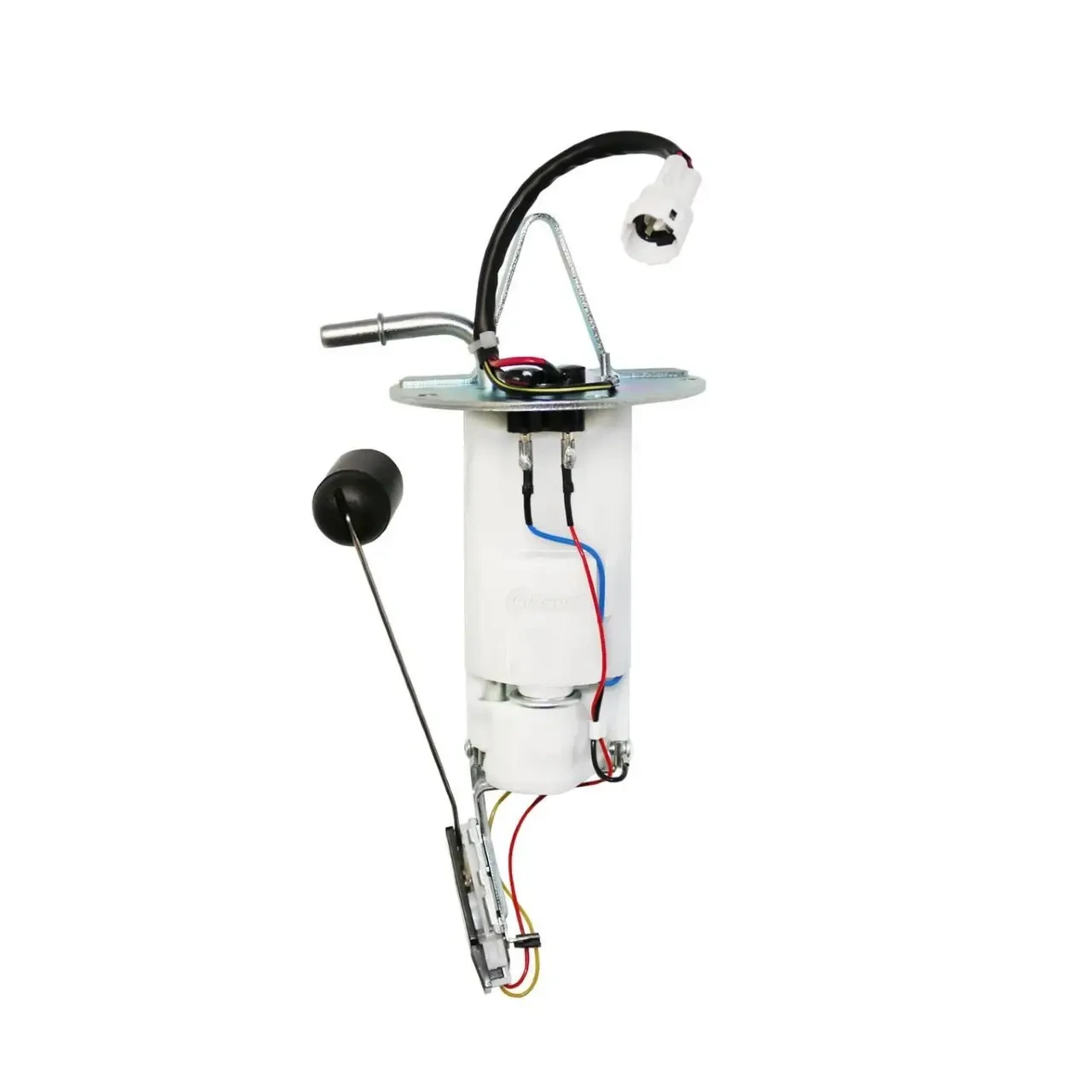 Quantum OEM Replacement Motorcycle Fuel Pump, Quantum Direct OEM Replacement Fuel Pump for Suzuki GSXR600 from 2011 to 2026, image showing the fuel pump assembly with electrical connections and mounting components.
