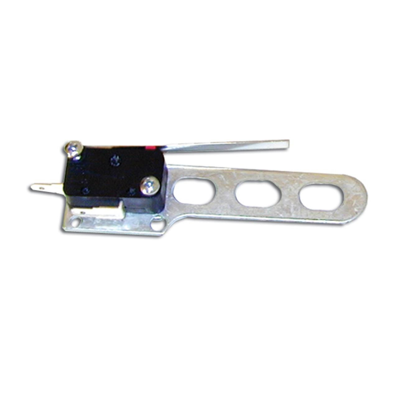 NX Wide Open Throttle (WOT) Switch and Bracket, automotive throttle switch with metal mounting bracket and lever arm.
