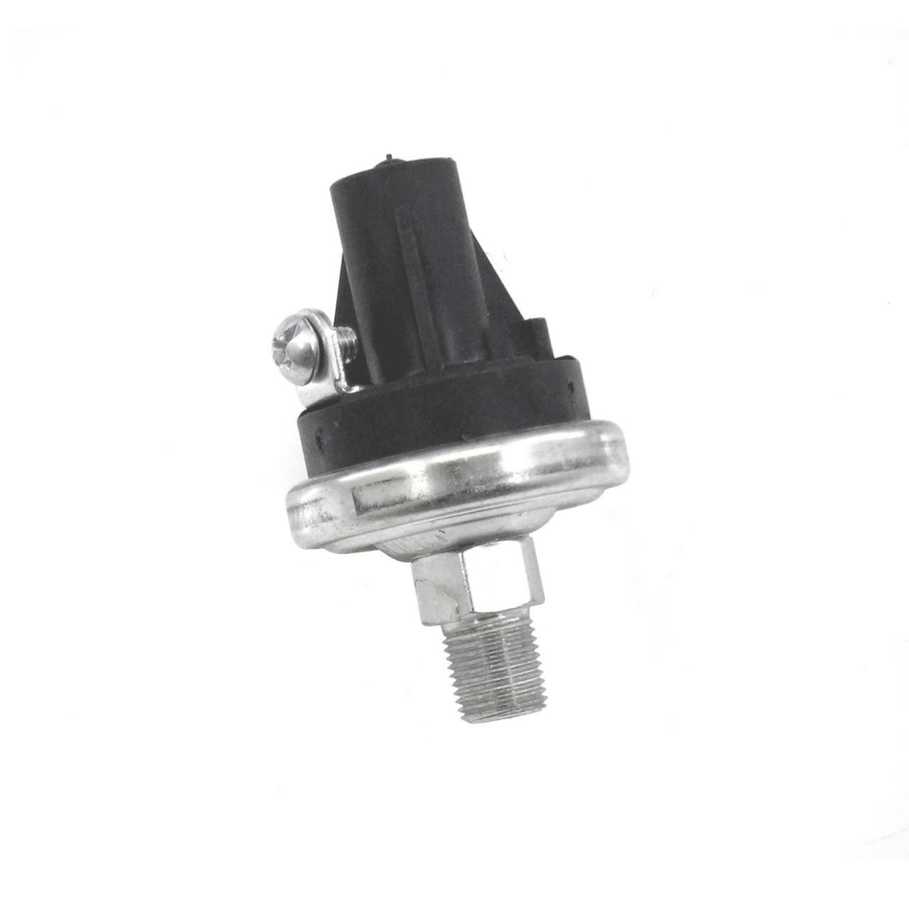 NX Fuel Pressure Safety Switch, industrial fuel pressure safety switch with black plastic and metallic components.
