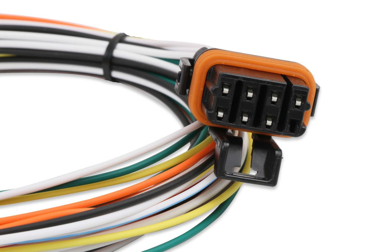 NOS 2 Stage Mini Nitrous Controller, close-up of electrical wiring harness with connector for nitrous system control.